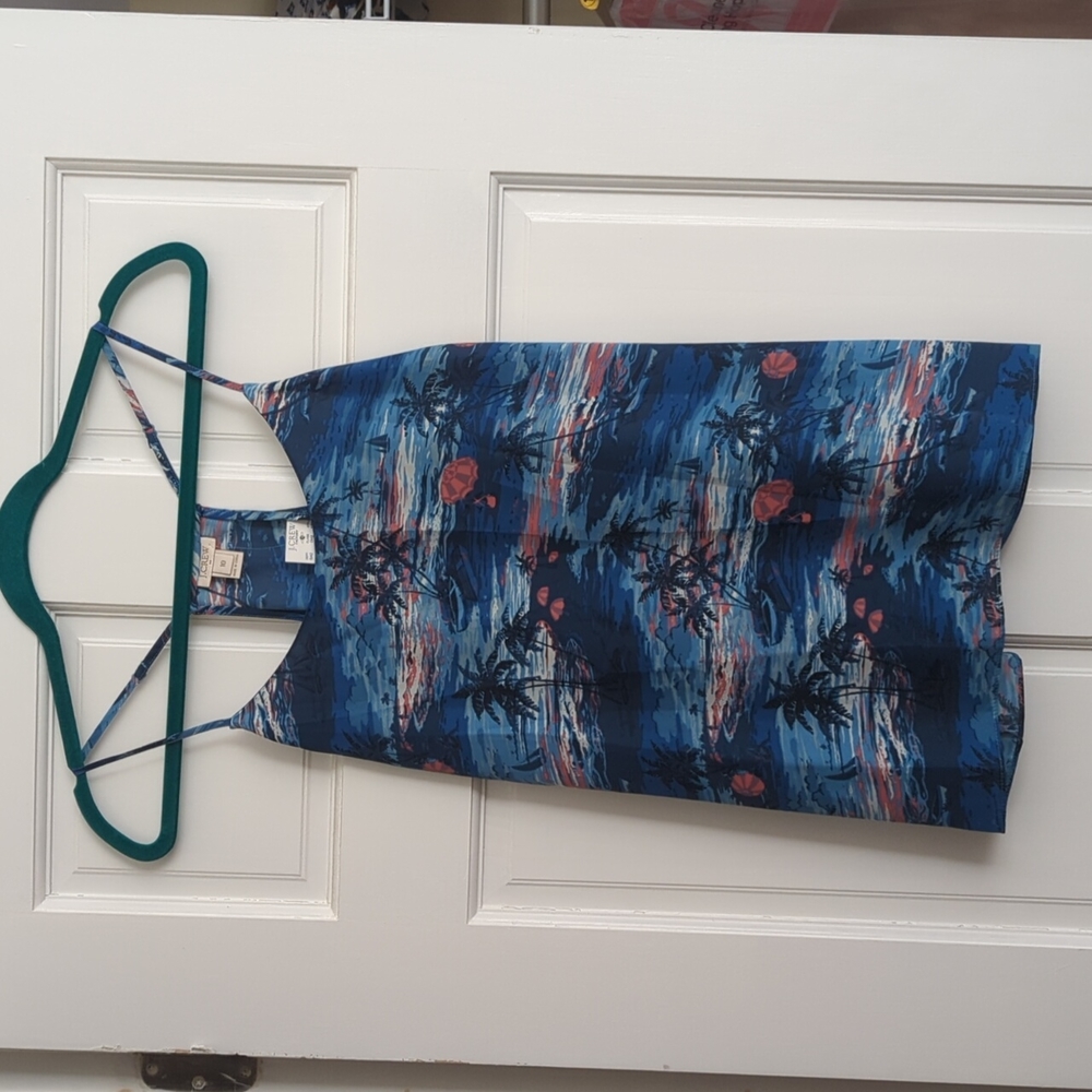 J Crew Beach Watercolor Tank Top